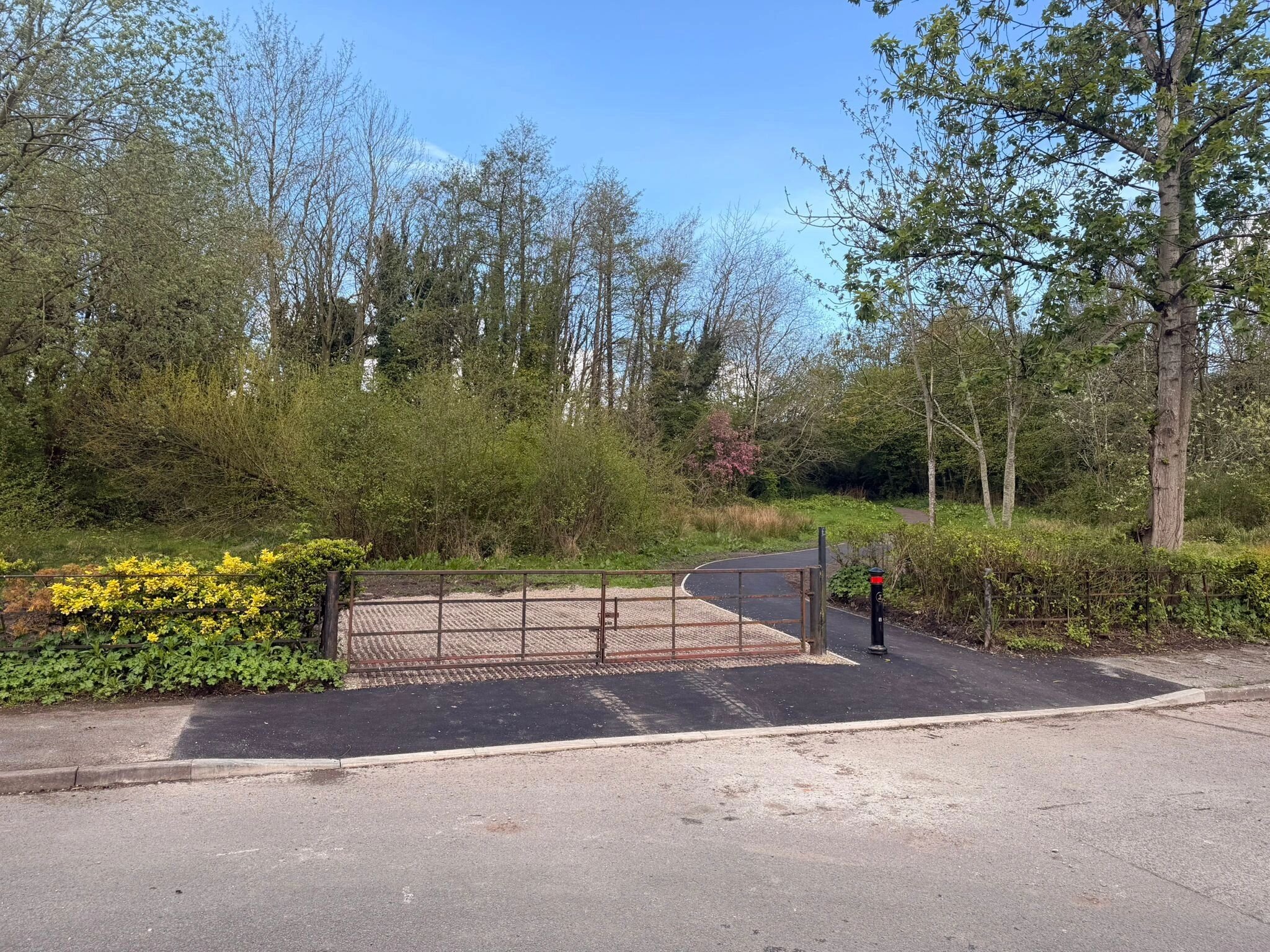 Completed access point onto the Transpennine Trail, viewed from the street gate