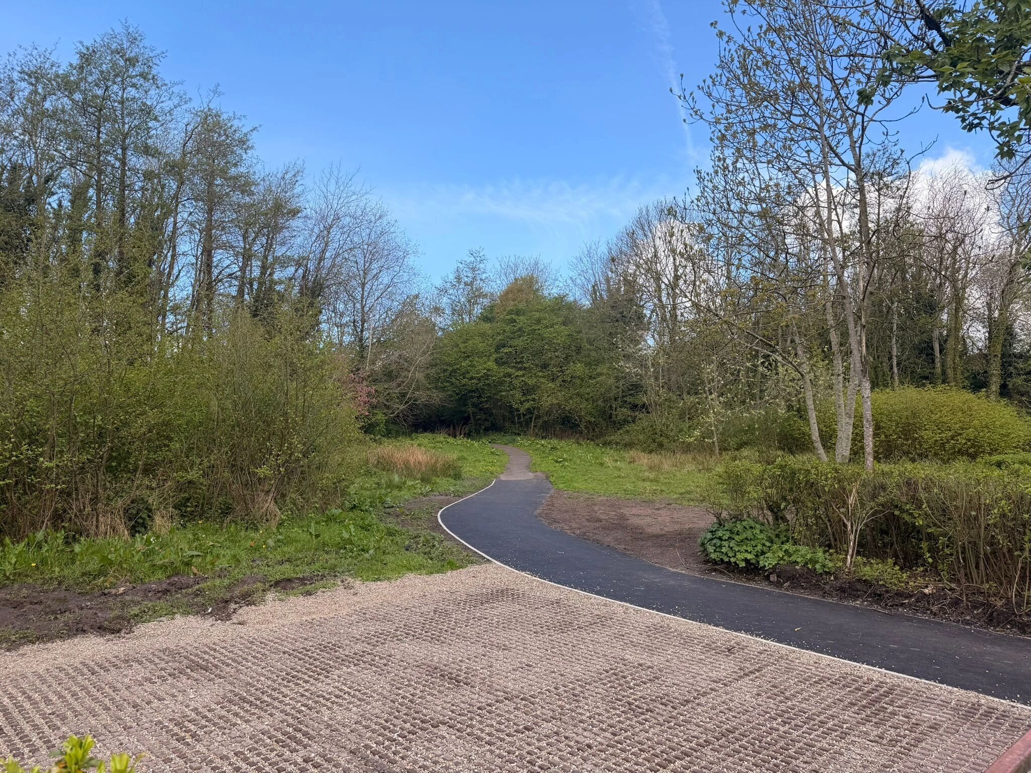 Finished path at Castletown Close access point onto the Transpennine Trail