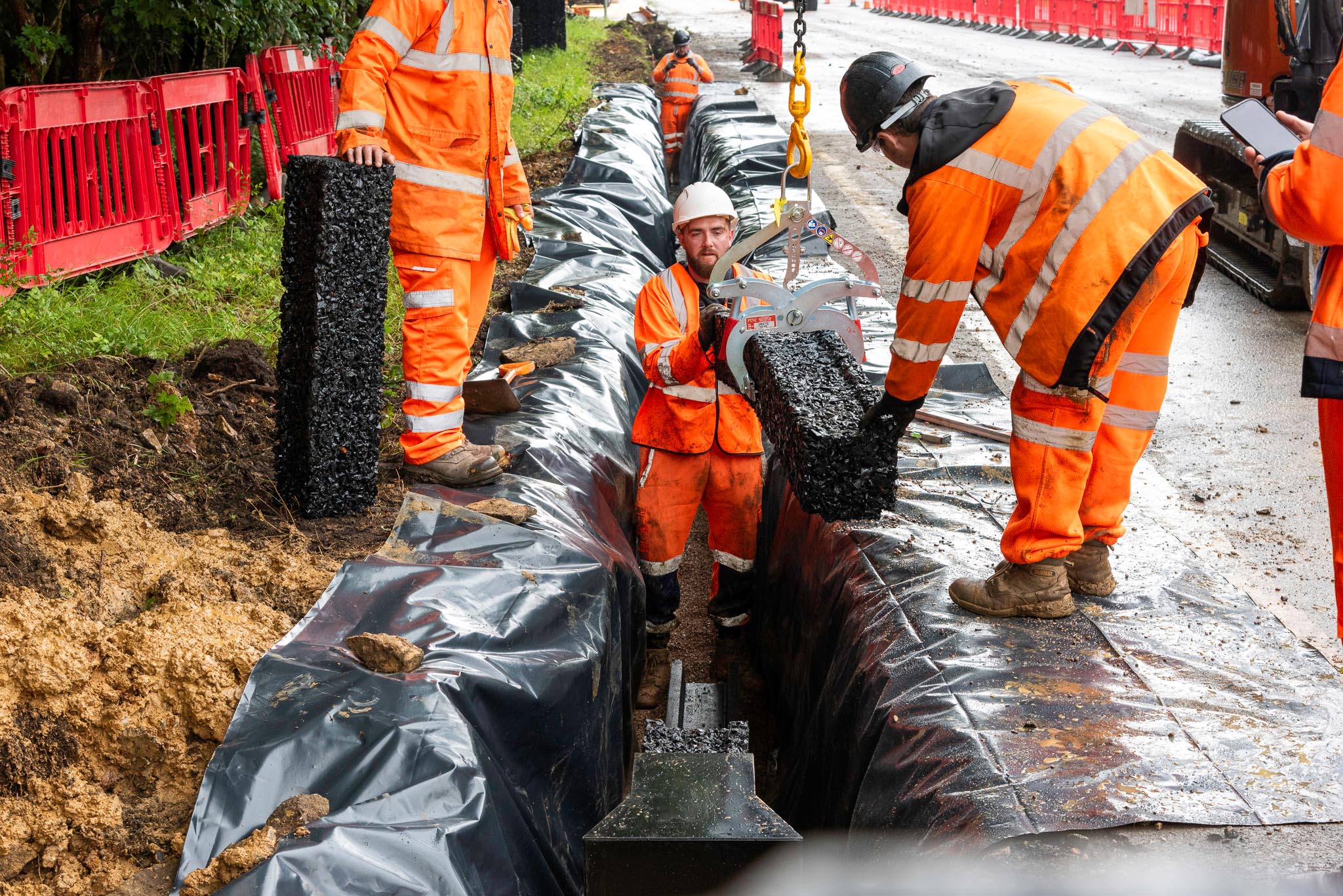 Sistema Trough & Stacker en uso
