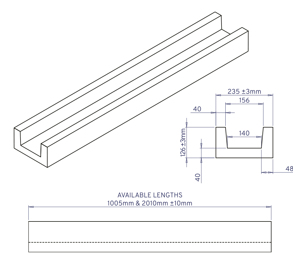 Dibujo técnico Trough A