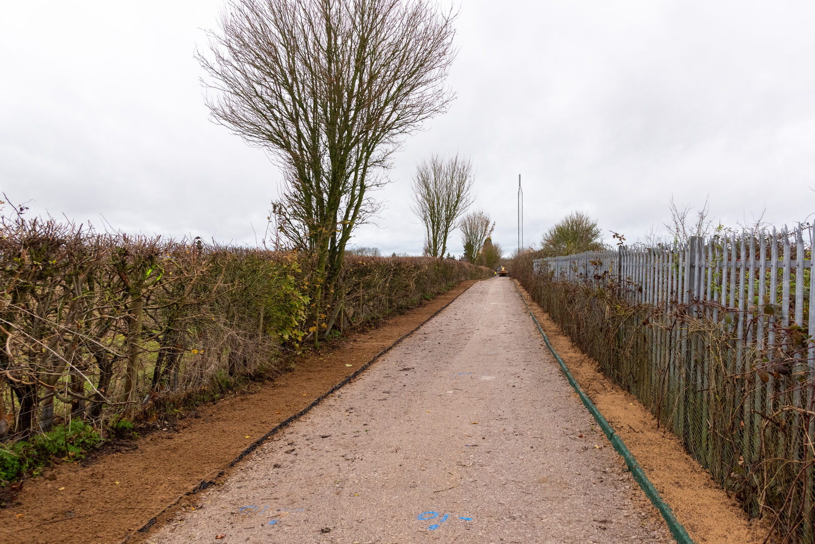 Installation de drainage de la piste cyclable de Milton Keynes