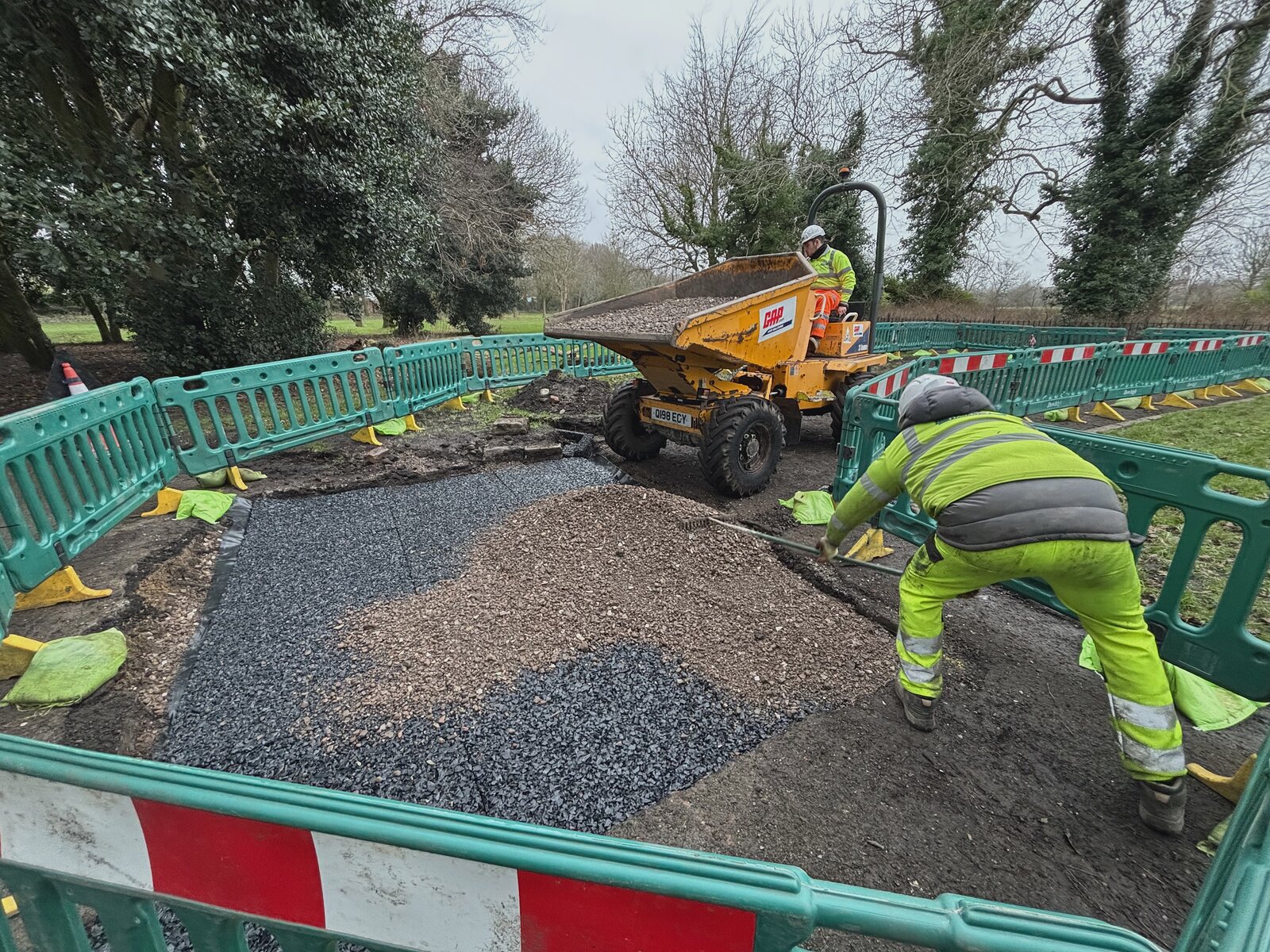 Liverpool Newsham Park drainage installation